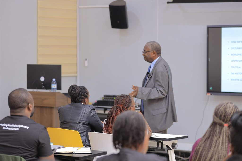 AIHS faculty member teaching during a lecture session